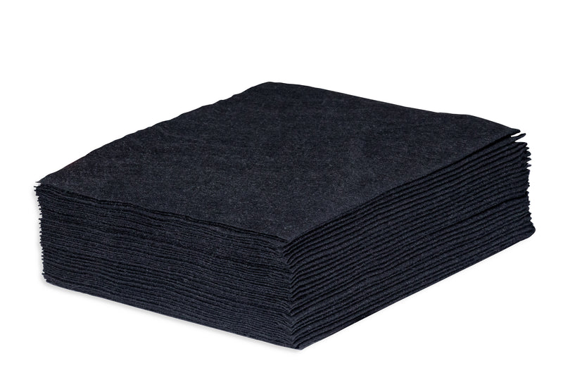 PREMIUM LUXURE Black Disposable Eco Towels 40cm x 80cm