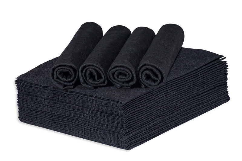 Black Disposable Eco Towels 40cm x 70cm